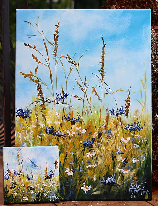 Obrazy - Lúka nevädzová 70x50 - 16865253_