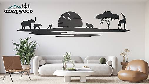 Obrazy - Drevený obraz na stenu „Afrika“ - 16865523_