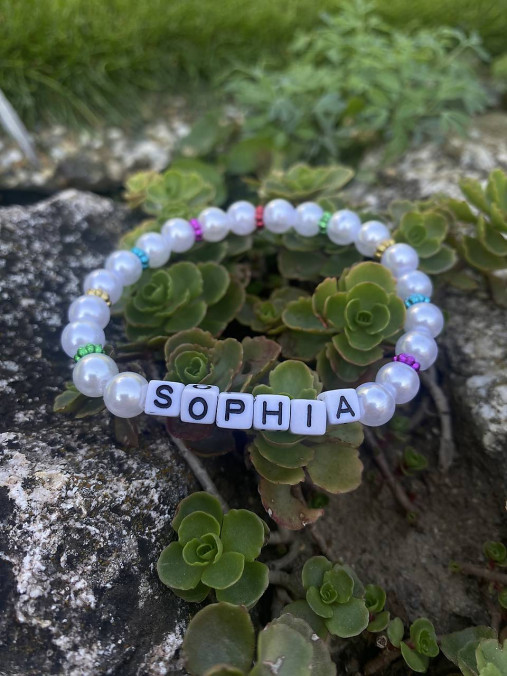 Náramky - Perličkový náramok s menom  - 16867934_