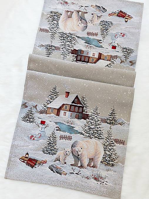 Úžitkový textil - Vianočný obrus Gobelínový (Štóla 38x 100 cm) - 16871948_