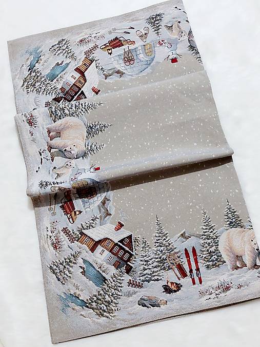 Úžitkový textil - Vianočný obrus Gobelínový (Obrus 100x 100 cm) - 16871954_