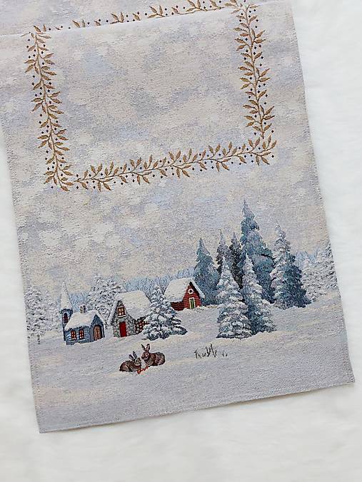 Úžitkový textil - Vianočný obrus Gobelínový (Štóla 38x 100 cm) - 16872217_