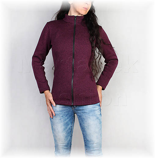 Svetre a kardigány - Mikina na zip-hřejivý (nové barvy) (Fialová) - 16876470_