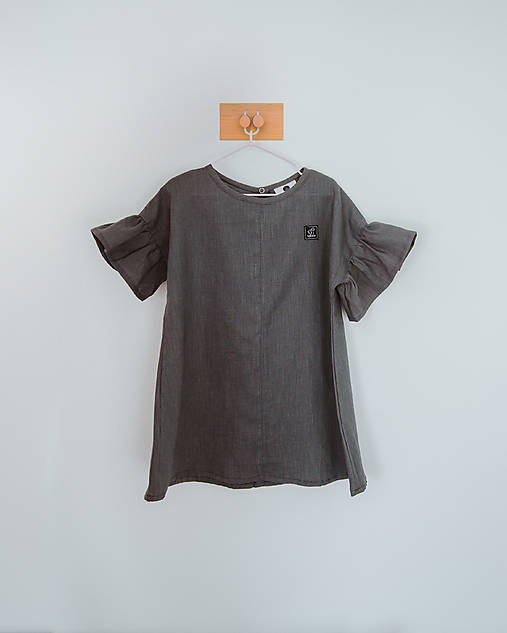 Šaty - Dievčenské ľanové šaty - 16875480_