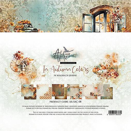 Papier - Scrapbook papier 8x8 In Autumn Colors - 16878205_