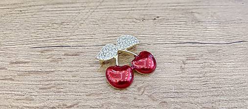 Galantéria - Aplikácia - Čerešňa - 34x35 mm - 16877216_