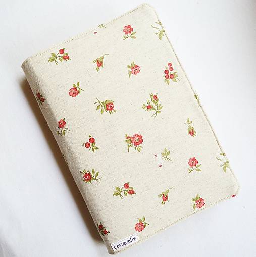 Papiernictvo - Obal na knihu nastaviteľný - Mini ružičky - 16878469_