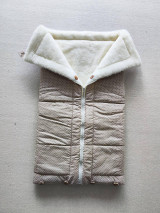 Textil - VLNIENKA DEKA a PRIKRÝVKA 100 % merino top super Bodka 2,5 MM béžová - 16878430_