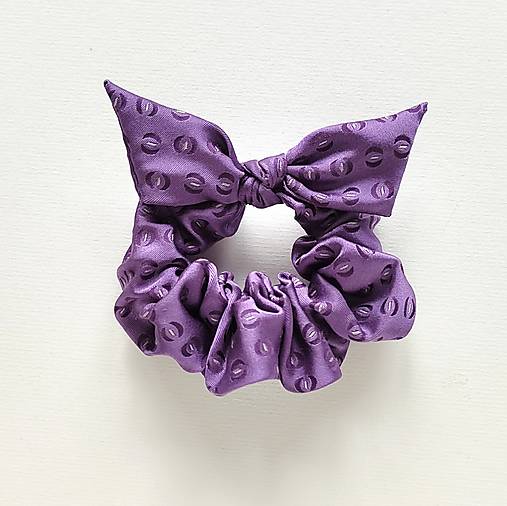 Scrunchie hodvábna (fialová)