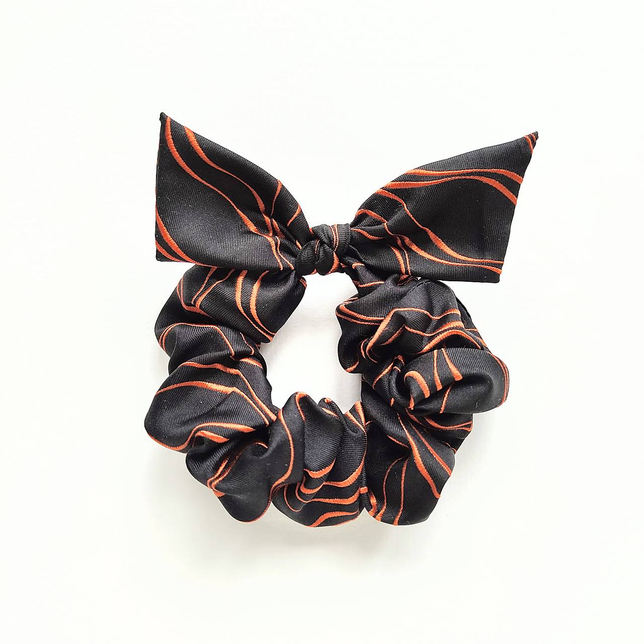 Scrunchie kravatová (čierna)