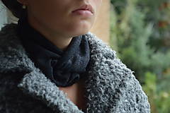 Čiapky, čelenky, klobúky - Čelenkočiapka  100% merino antracit - 16877801_