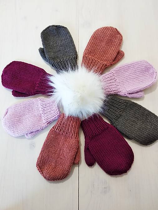 Detské doplnky - Jednoduché rukavičky 100% merino - 16877351_