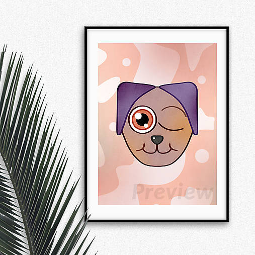 Grafika - Šteniatko poster (žmurkajúce) - 16878410_