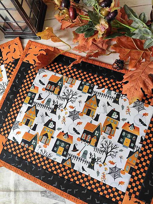 Úžitkový textil - Spooky House ... prestieranie  (4 ks) - 16880829_