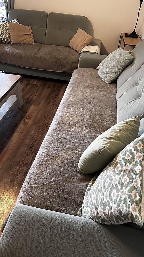 Úžitkový textil - VLNIENKA prehoz na gauč VELVET acryl Grey dvojitý ušijeme podľa vlastných rozmerov - 16880021_