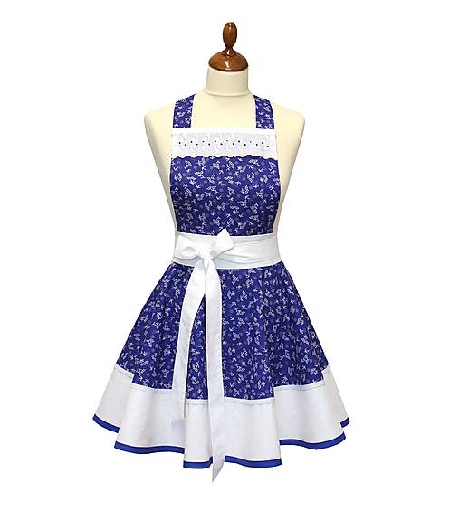 Dobrý obchod - Lallychic zásterka "Modrá" - 16880777_