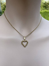 Náhrdelníky - náhrdelník so srdcom - oceľ - 16882241_