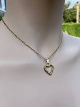 Náhrdelníky - náhrdelník so srdcom - oceľ - 16882243_