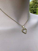 Náhrdelníky - náhrdelník so srdcom - oceľ - 16882244_