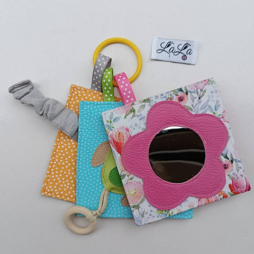 Hračky - Kvetinka - quiet book kartička - 16884933_