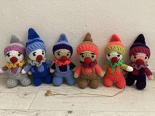 Hračky - šaškovia  - 6 x farební - 16885129_