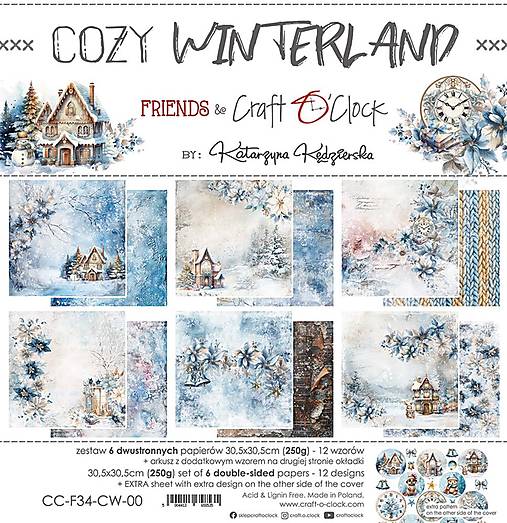 Papier - Scrapbook papier Cozy Winterland 12 x 12 - 16887030_