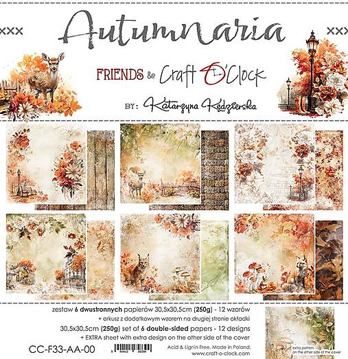 Papier - Scrapbook papier Autumnaria 12 x 12 - 16887398_