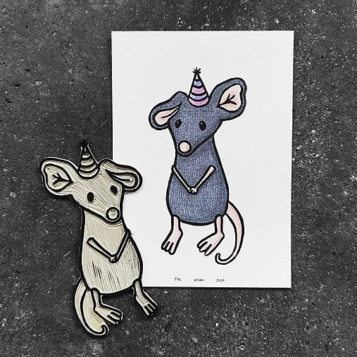 Grafika - Sad little rat - 16886377_