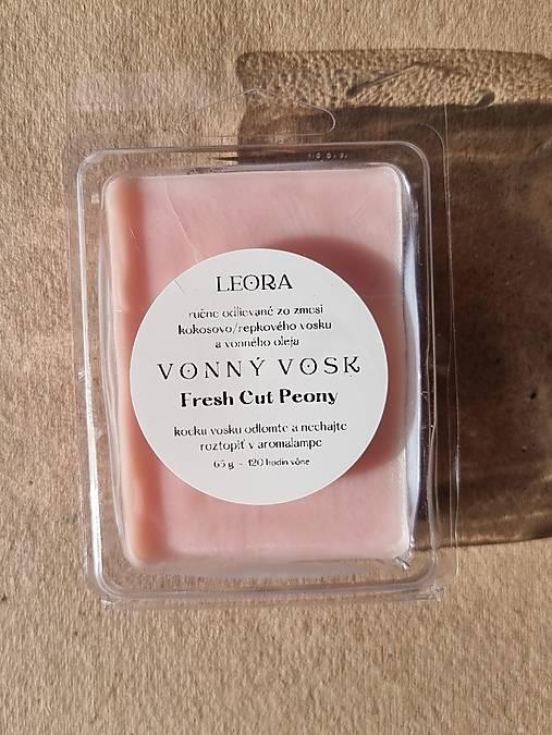 Svietidlá - VONNÝ VOSK z kokosového vosku (Fresh Cut Peony) - 16887915_