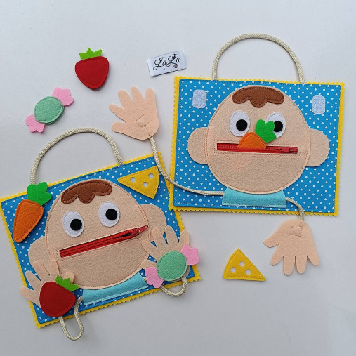 Hračky - Papáčik - quiet book karta - 16890103_