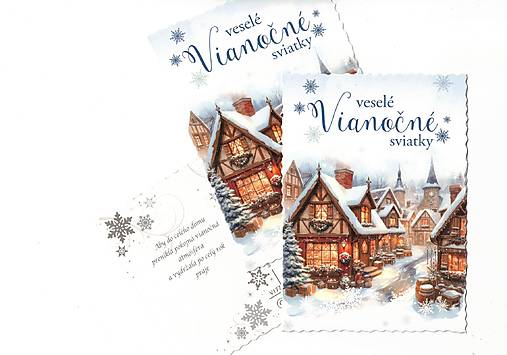 Papier - Pohľadnica s vinšom "veselé Vianočné sviatky" - 16889757_