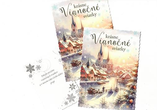Papier - Pohľadnica s vinšom "krásne Vianočné sviatky" - 16889778_