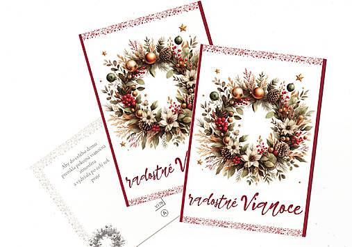 Papier - Pohľadnica s vinšom "venček" - 16889821_