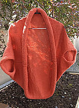Vesty - Pletená vesta - rezavá - 16891216_