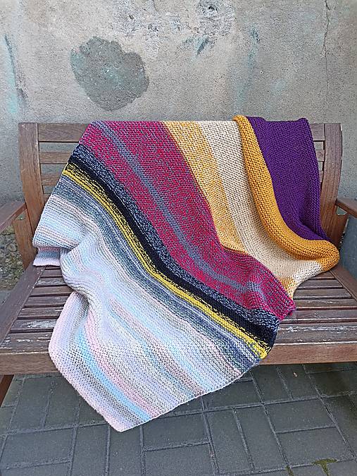 Šály a nákrčníky - Ručně pletený pléd ~ LETNÍ VÝPRODEJ ~ - 16891276_