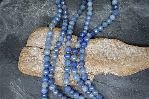 Minerály - Aventurín modrý 10mm šnúra (1) - 16892760_