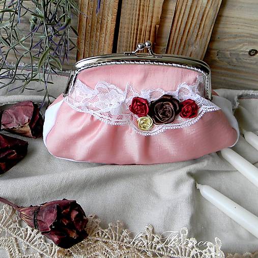 Taštičky - S ružičkami - taštička - 16890633_