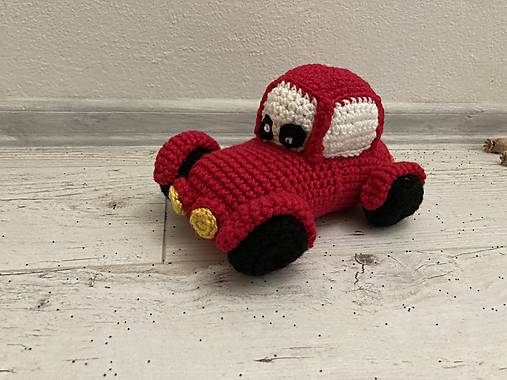 Hračky - autíčko - veselé :) červené - 16890665_