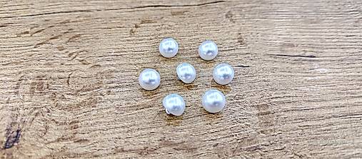 Galantéria - 	Perličkové gombičky 10 mm - Biele - 16896758_