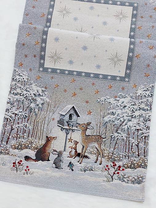 Úžitkový textil - Vianočný obrus Gobelínový (Štóla 45x 140 cm) - 16898673_