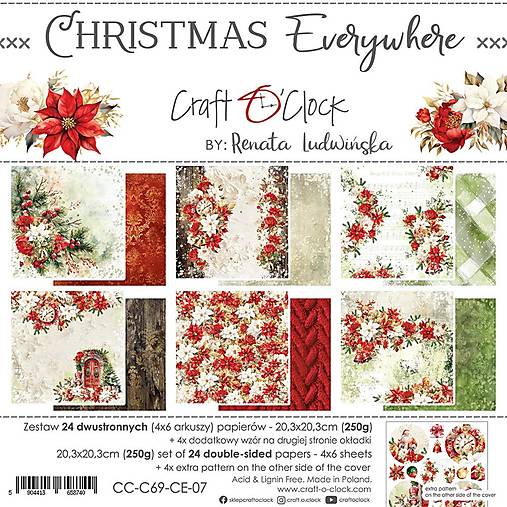 Papier - Scrapbook papier Christmas Everywhere 8x8 - 16903649_