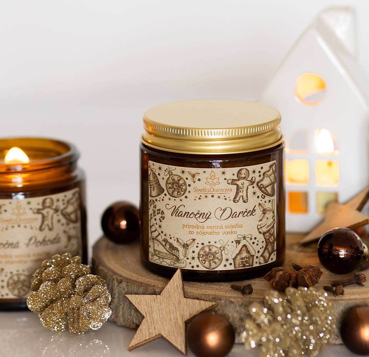 AKCIA - Sviečka zo sójového vosku s DREVENÝM knôtom - 8vôní - 95g/25hod