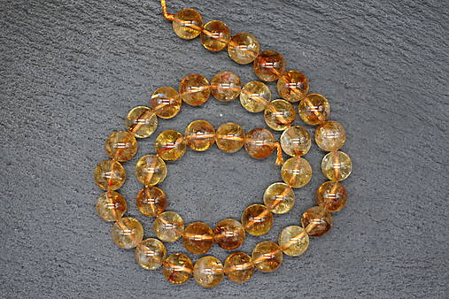 Minerály - Citrín C 4-6-8-10-12-14mm (10mm) - 16902983_