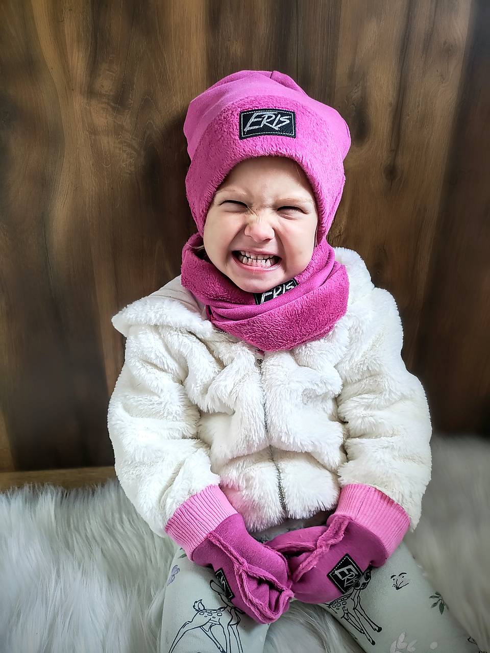 WARM set  (čiapka, nákrčník) (Fuchsia)