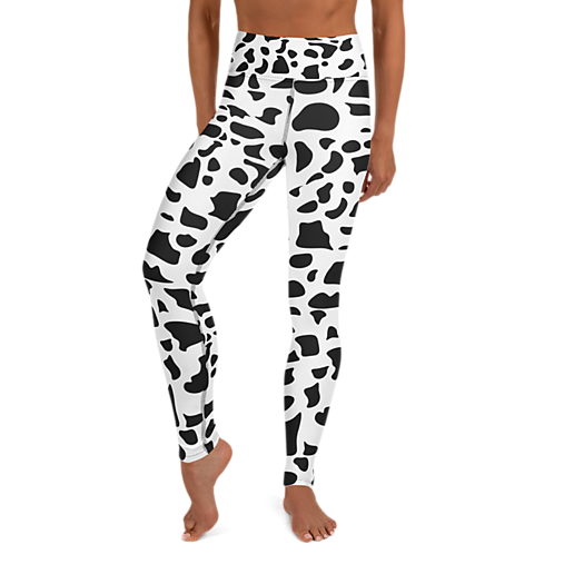 Nohavice - Black and white "cow" leggings / Čierno biele "kravské" legíny - 16908360_