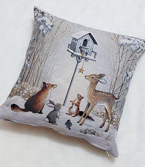 Úžitkový textil - Vianočný obrus Gobelínový (Obliečka 45x 45 cm) - 16908809_