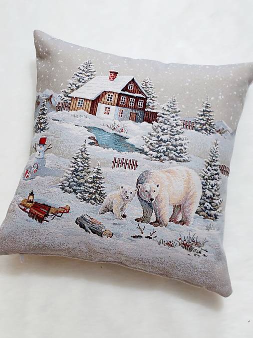 Úžitkový textil - Vianočný obrus Gobelínový (Obliečka 45x 45 cm) - 16908830_