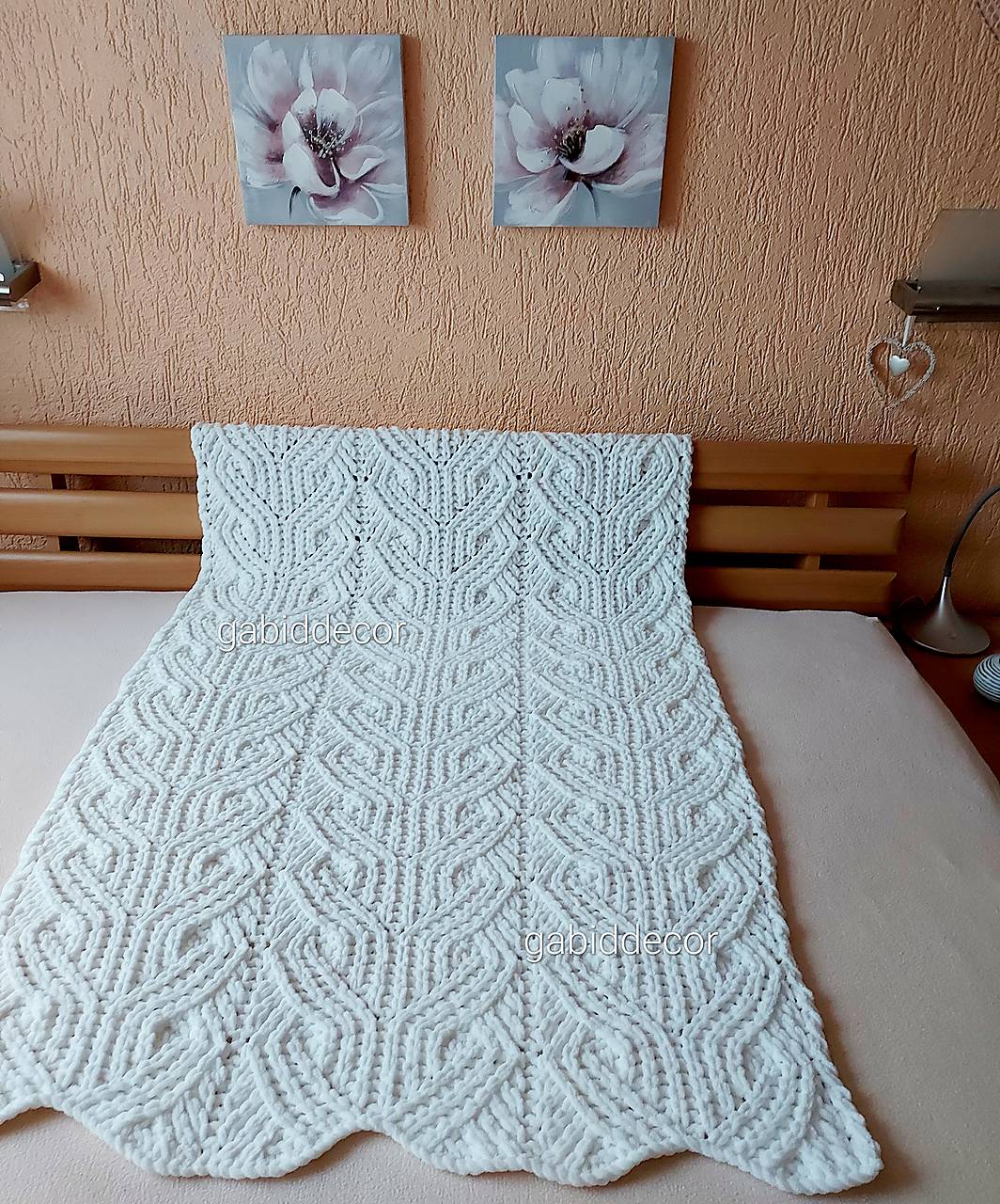 Jemnučká deka z vlny puffy fine - slonová kosť (Farba biela)