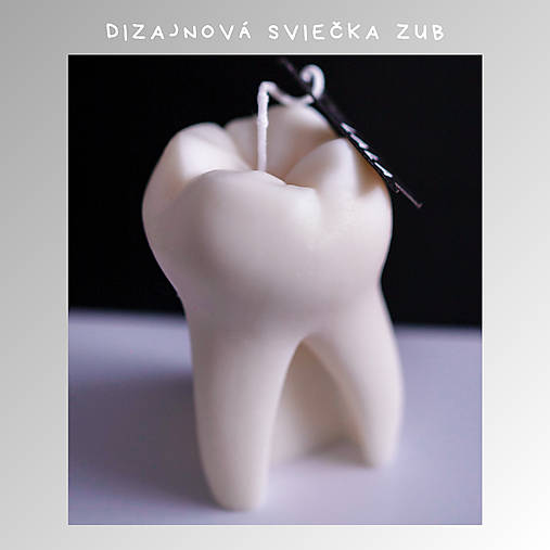 Sviečka sójová ZUB - dizajnová sviečka