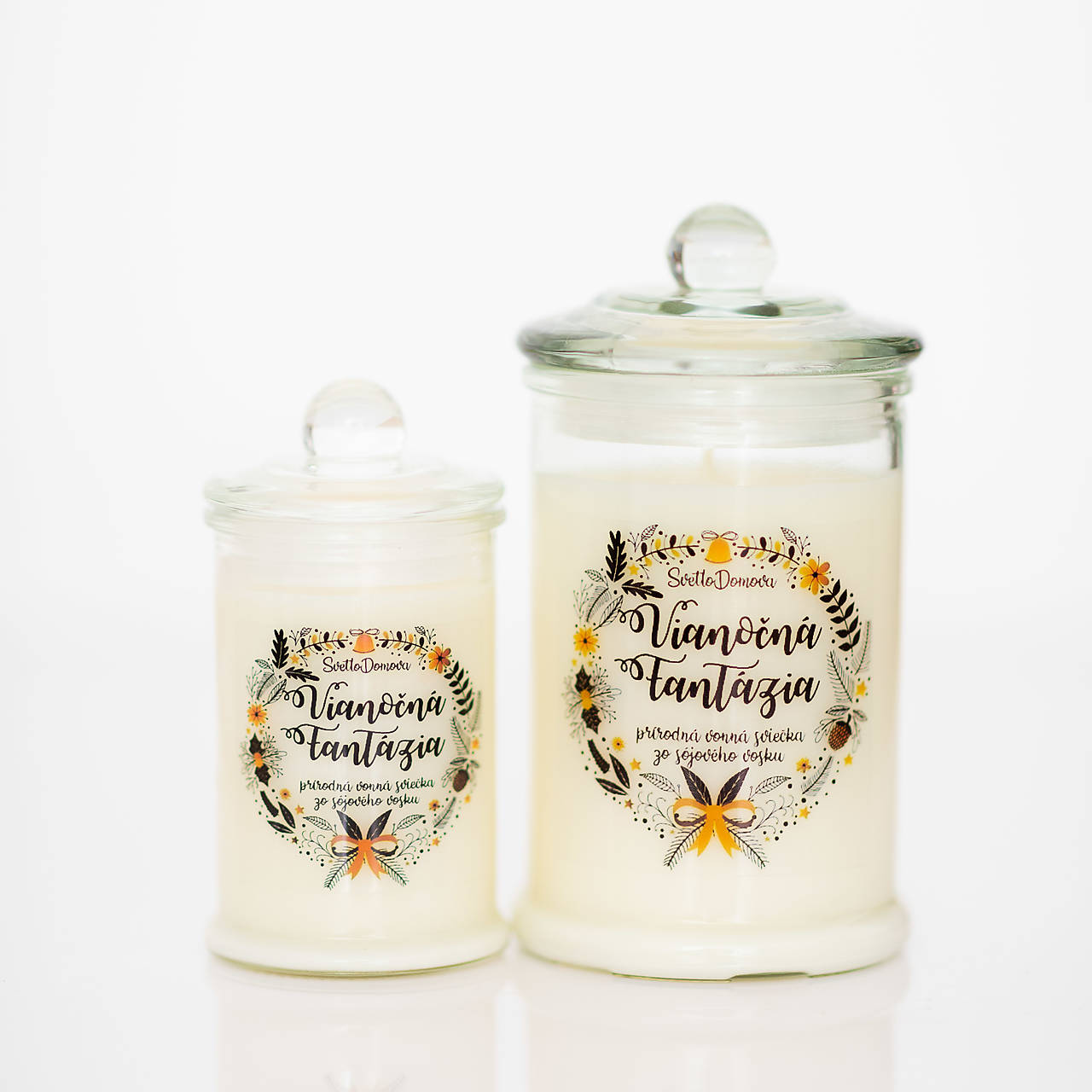 AKCIA -25% - Sviečka zo sójového vosku - Veľká - 7vôní - 275g/70hod